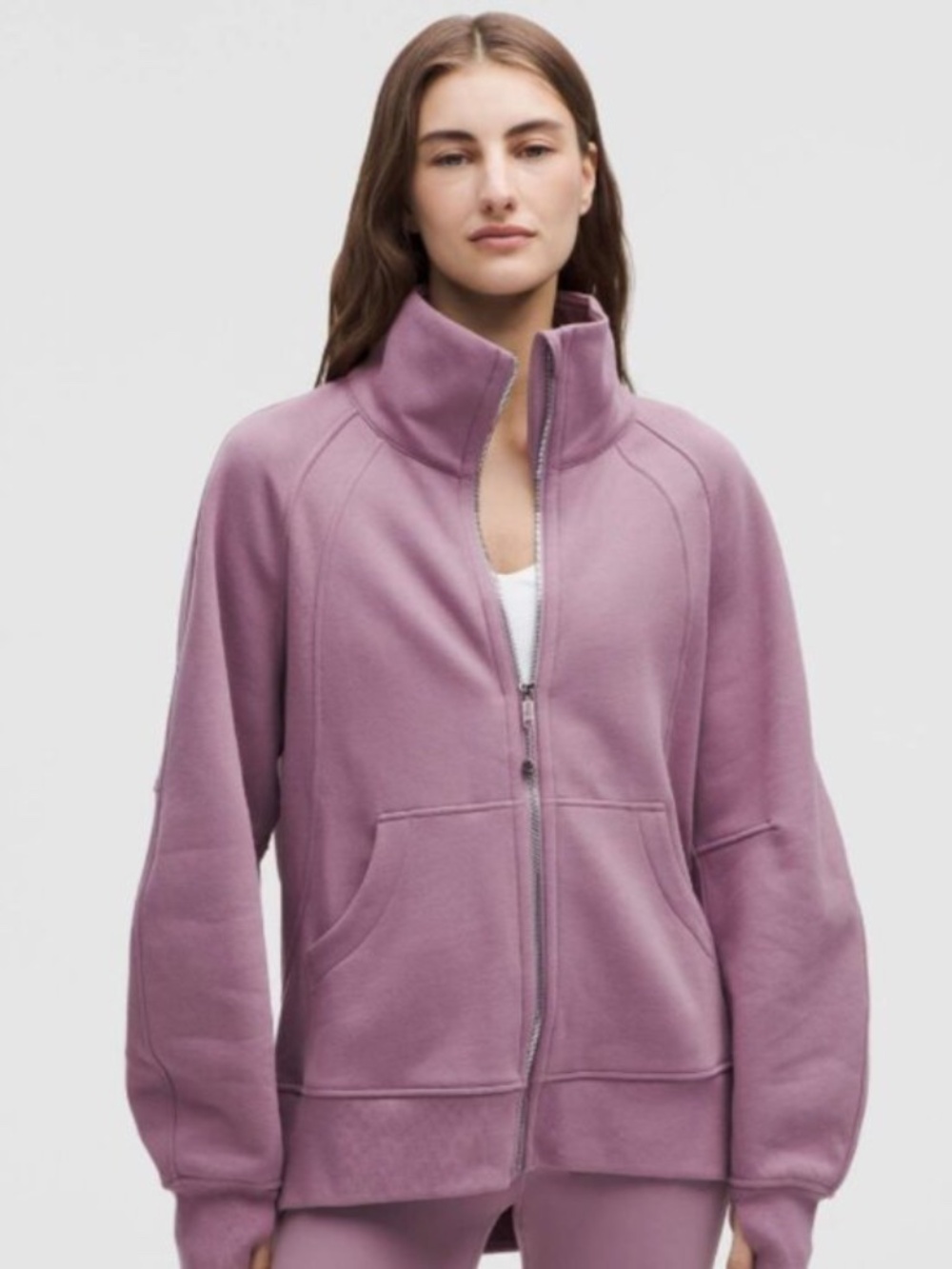 Lululemon Scuba Funnel-Neck Full Zip XS/S Lavender Lux